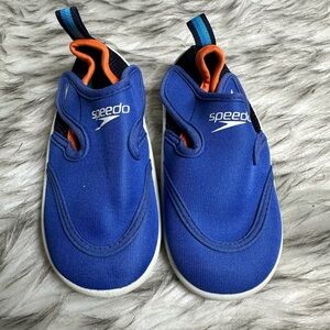 Speedo Blue and Orange Slip-On Water Shoes